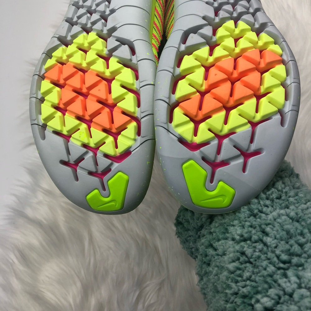 New Nike Free Run Natural Neon Sneakers - Picture 4 of 5